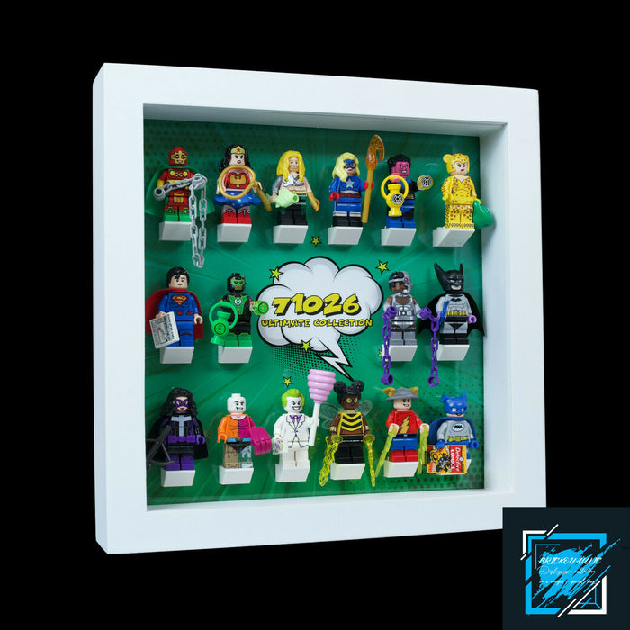 Brickohaulic White Display Frame for DC Super Heroes Minifigures 71026