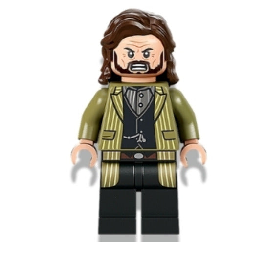 Lego Sirius Black 76408 Dark Brown Hair Green Jacket Harry Potter Minifigure