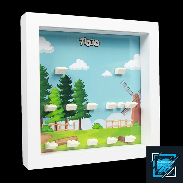 Brickohaulic White Display Frame Case for Looney Tunes Minifigures 71030