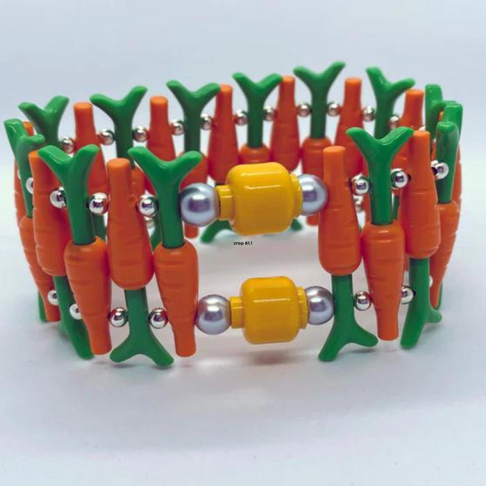 Brickohaulic 24 Carrot Stretch Bracelet Handmade with LEGO® Bricks Parts