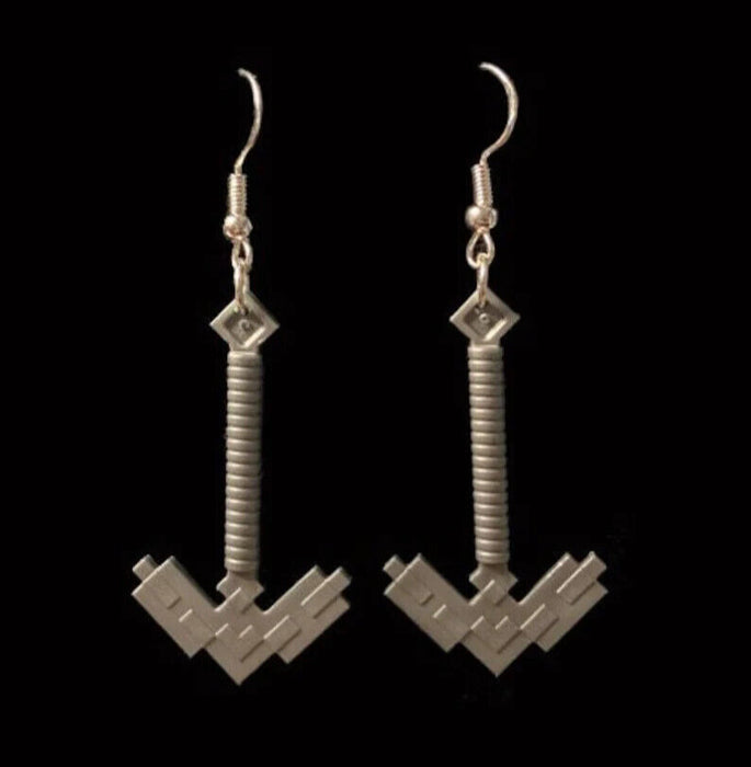 Brickohaulic Pickaxe Dangle Earrings Handmade with LEGO® Bricks Parts