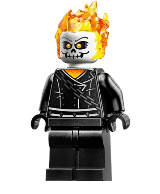 Lego Ghost Rider 76245 White Head Belt with Spikes Super Heroes Minifigure