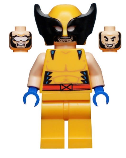 Lego Wolverine 76202 Mask Blue Hands Super Heroes Minifigure