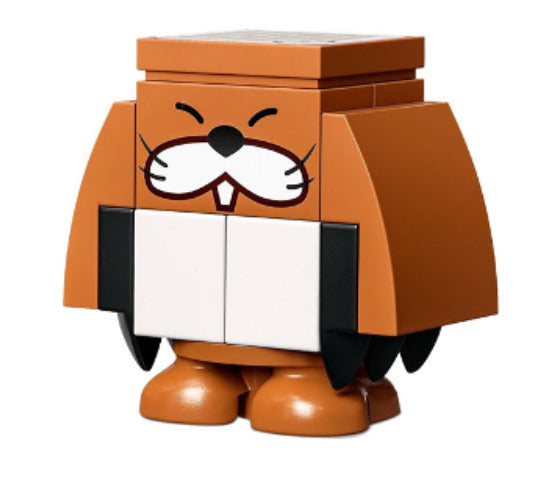 Lego Monty Mole 71406 Face on 1 x 2 Brick Super Mario Minifigure