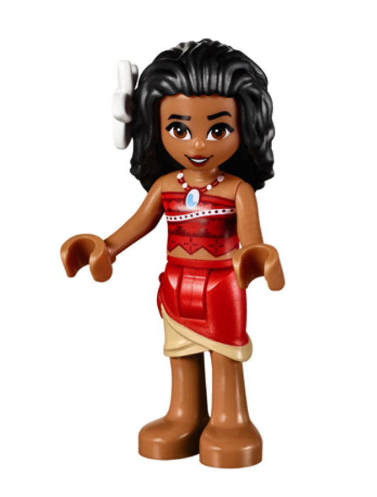 Lego Moana 41149 Red Skirt, White Flower Disney Minifigure