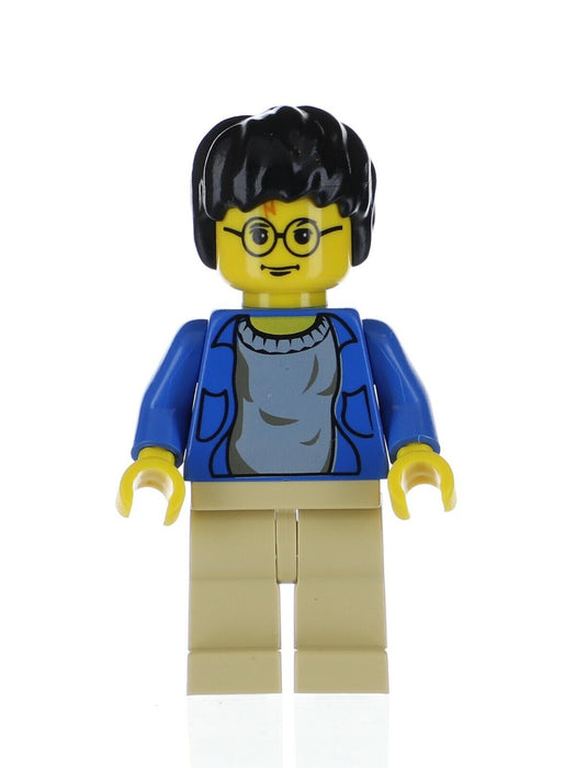 Lego Harry Potter 4755 Blue Open Shirt Torso, Tan Legs Minifigure