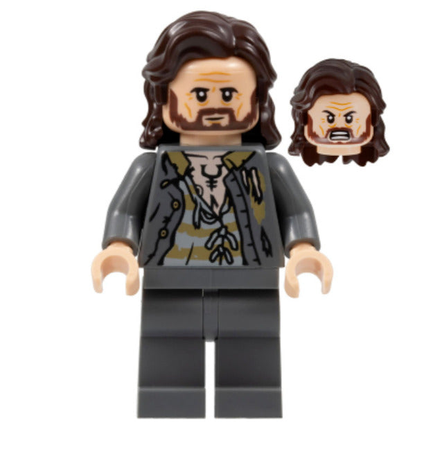 Lego Sirius Black 76407 Dark Brown Hair Gray Jacket Harry Potter Minifigure