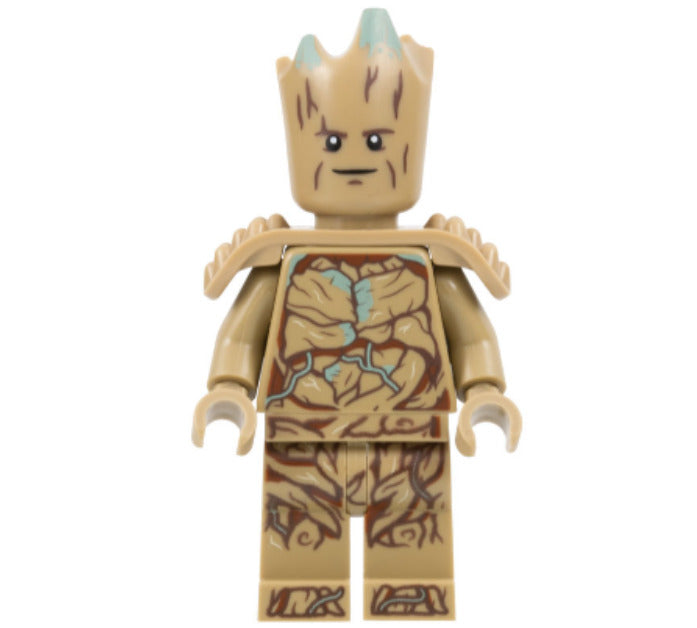 Lego Teen Groot 76253 Dark Tan with Shoulder Armor Super Heroes Minifigure