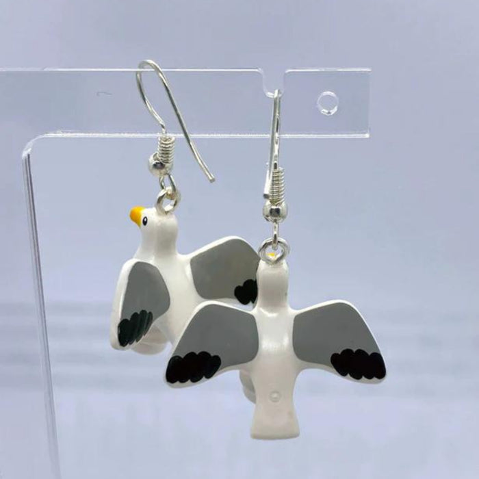 Brickohaulic Seagull Drop Earrings Handmade with LEGO® Bricks Parts