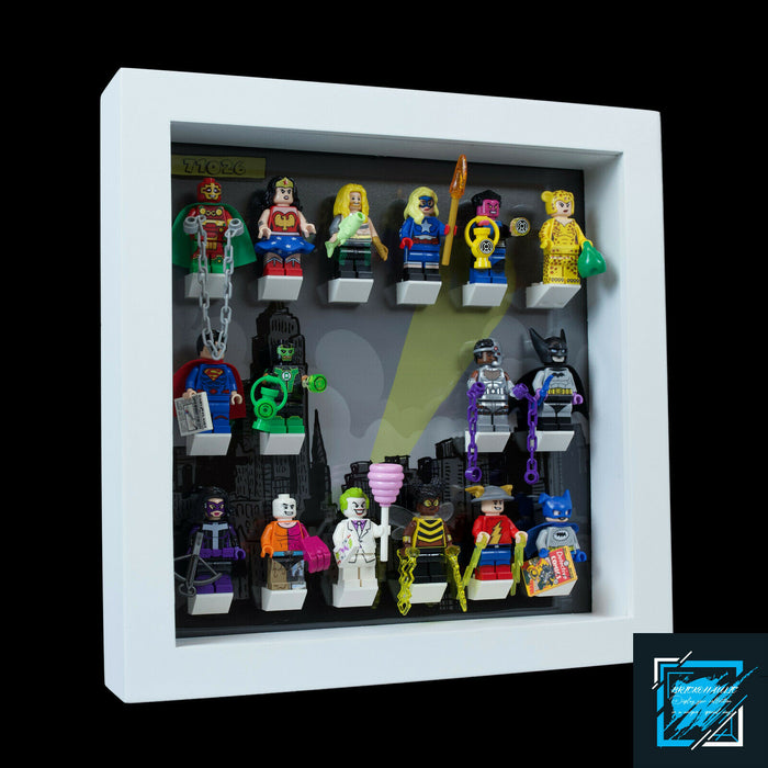 Brickohaulic White Display Frame for DC Super Heroes Minifigures 71026