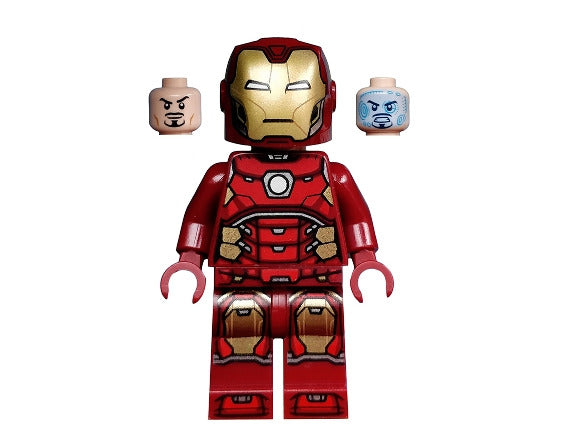 Lego Iron Man 76153 76166 76140 Silver Hexagon on Chest Super Heroes Minifigure