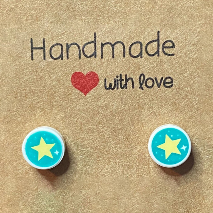 Brickohaulic Starry Sky Stud Earrings Handmade with LEGO® Bricks Parts