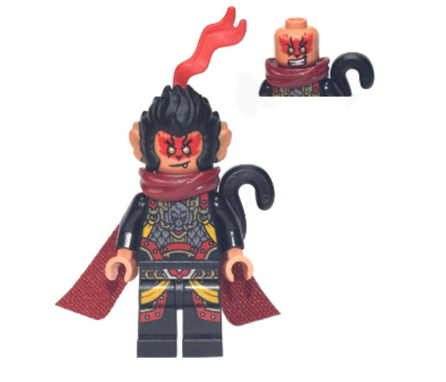 Lego Evil Macaque 80034 Black and Red Armor Monkey Tail Monkie Kid Minifigure