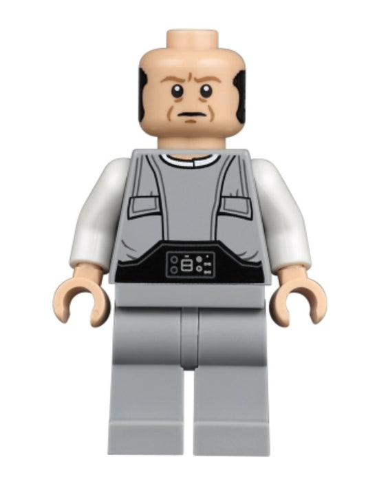 Lego Lobot 75222 Light Flesh Head, Dark Orange Eyebrows Star Wars Minifigure