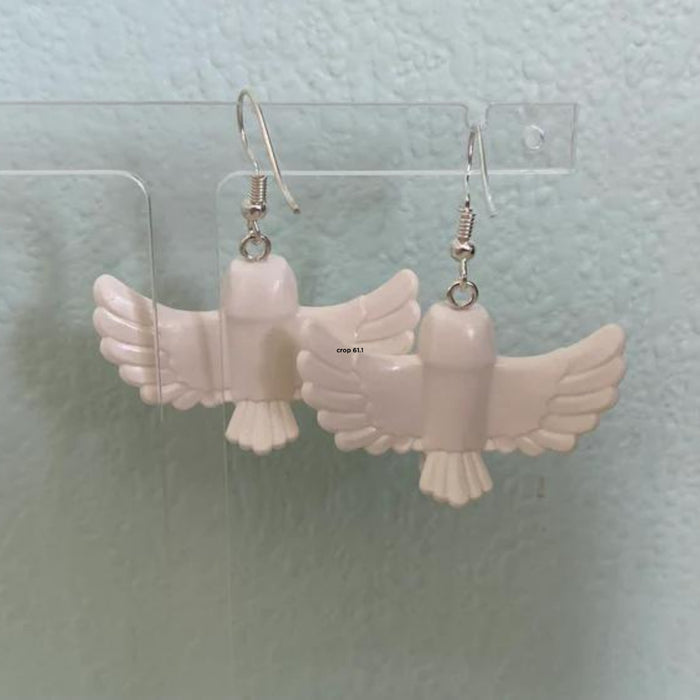 Brickohaulic Snowy Owl Earrings Handmade with LEGO® Bricks Parts