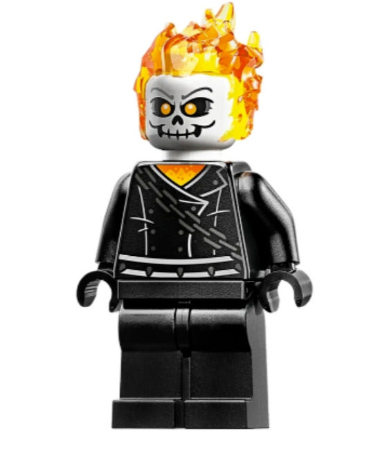 Lego Ghost Rider 76245 White Head Belt with Spikes Super Heroes Minifigure