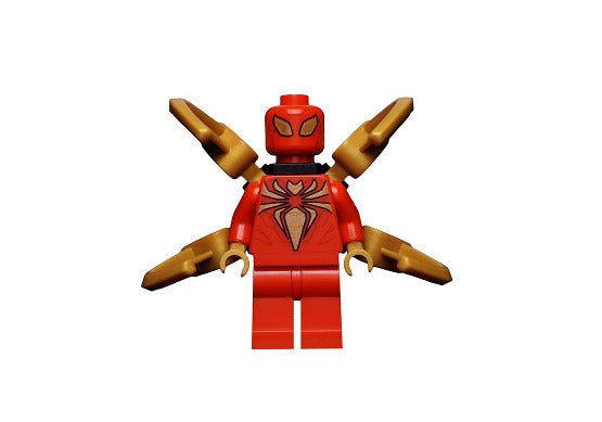 Lego Iron Spider 76151 Black Outlined Gold Emblem Super Heroes Minifigure