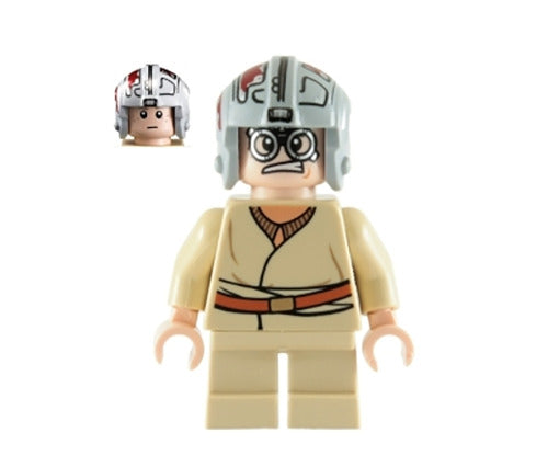 Lego Anakin Skywalker 7962 Short Legs Helmet Episode 1 Star Wars Minifigure