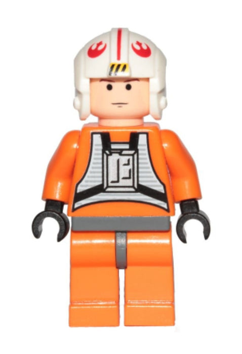 Lego Luke Skywalker 7666 10178 6212 Pilot, Light Flesh Star Wars Minifigure