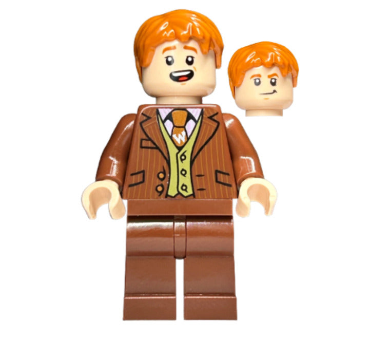 Lego Fred Weasley 76422 Reddish Brown Suit Orange Tie Harry Potter Minifigure