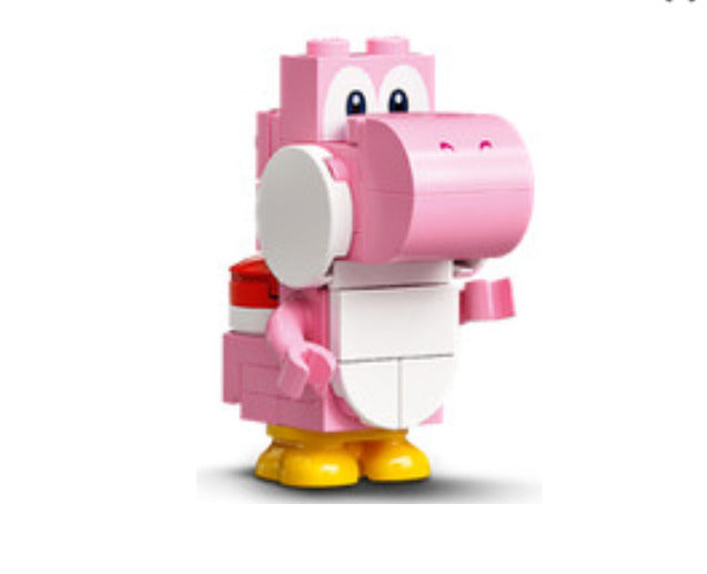 Lego Pink Yoshi 71387 White Tile 71387 Super Mario Minifigure