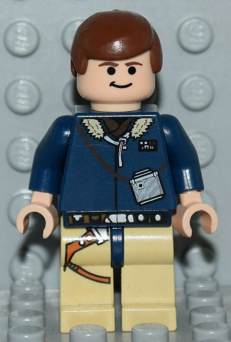 Lego Han Solo 4504 Tan Legs, Reddish Brown Male Hair Star Wars Minifigure