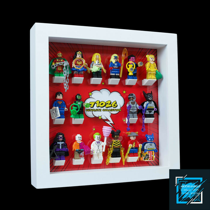 Brickohaulic White Display Frame for DC Super Heroes Minifigures 71026