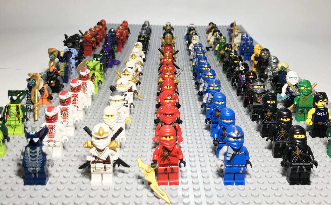 100% Genuine Lego Ninjago RANDOM Minifigures Lloyd Zane Cole Kai Jay -- Lot of 4