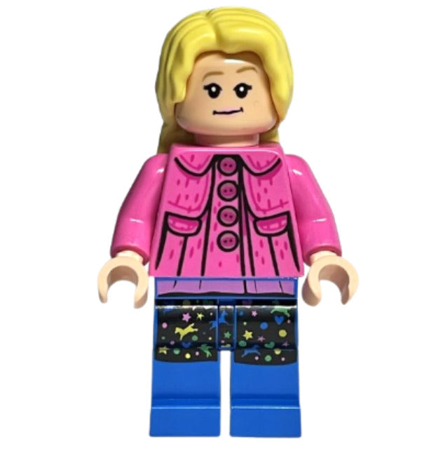 Lego Luna Lovegood 76405 Dark Pink Jacket Long Hair Harry Potter Minifigure