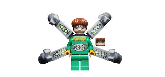 Lego Dr. Octopus 76148 Green Outfit Arms with Stickers Super Heroes Minifigure