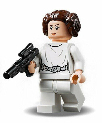 Lego Princess Leia 75159 White Dress, Detailed Belt Star Wars Minifigure