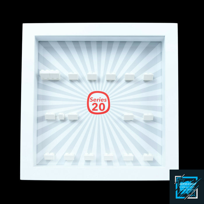 Brickohaulic White Display Frame for Series 20 Minifigures 71027