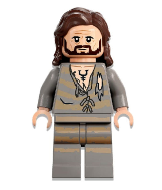 Lego Sirius Black 76401 Dark Brown Hair Light Gray Shirt Harry Potter Minifigure