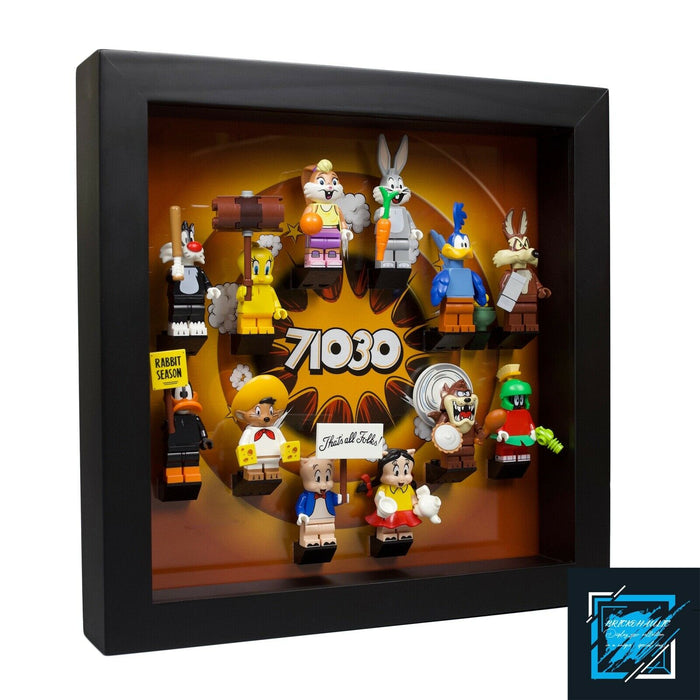 Brickohaulic Black Display Frame Case for Looney Tunes Minifigures 71030