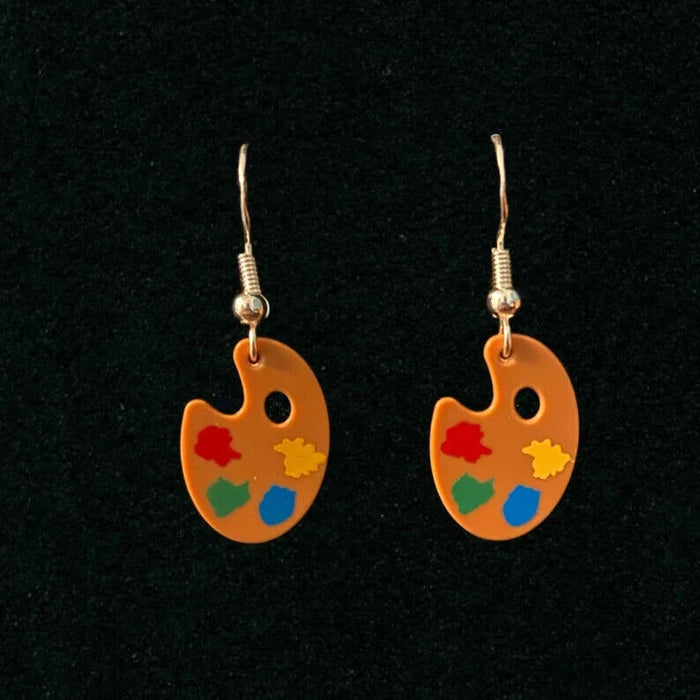 Brickohaulic Paint Pallet Earrings Handmade with LEGO® Bricks Parts