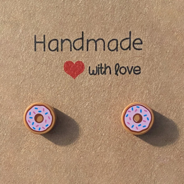 Brickohaulic Donut Earrings Handmade with LEGO® Bricks Parts