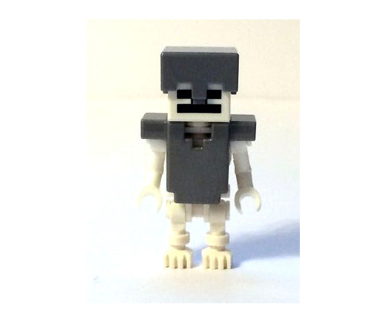 Lego Skeleton 21121 Cube Skull Flat Silver Helmet Armor Minecraft Minifigure