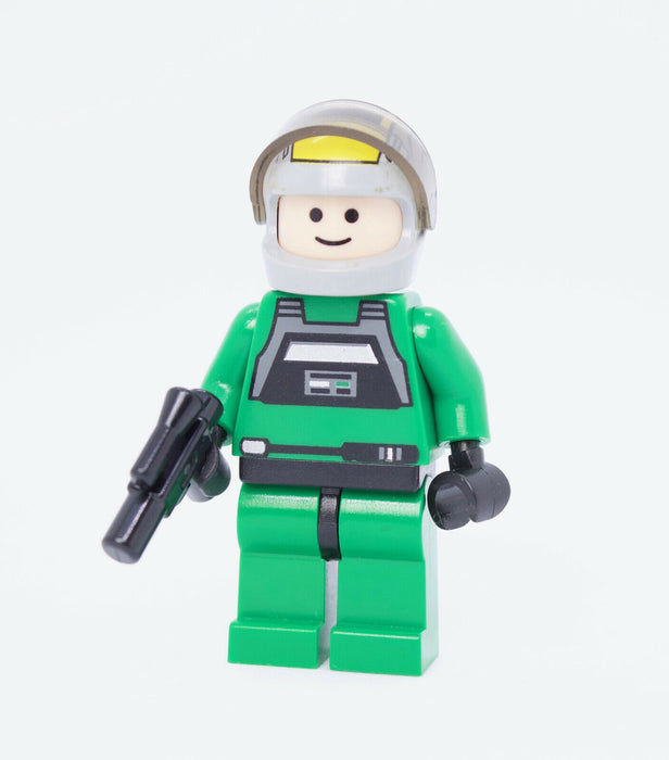 Lego Rebel Pilot 6207 Green Flight Suit A-wing Fighter Star Wars Minifigure