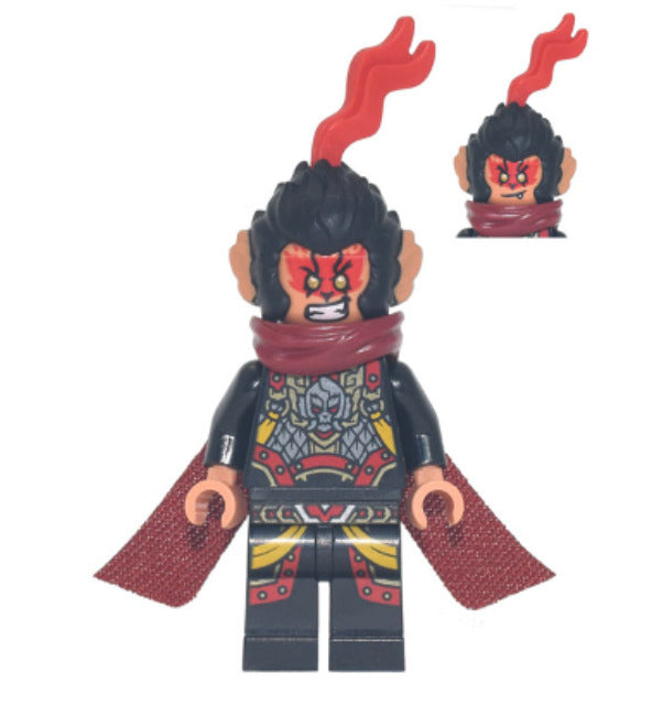 Lego Evil Macaque 80033 Black and Red Armor Cat Tail Monkie Kid Minifigure