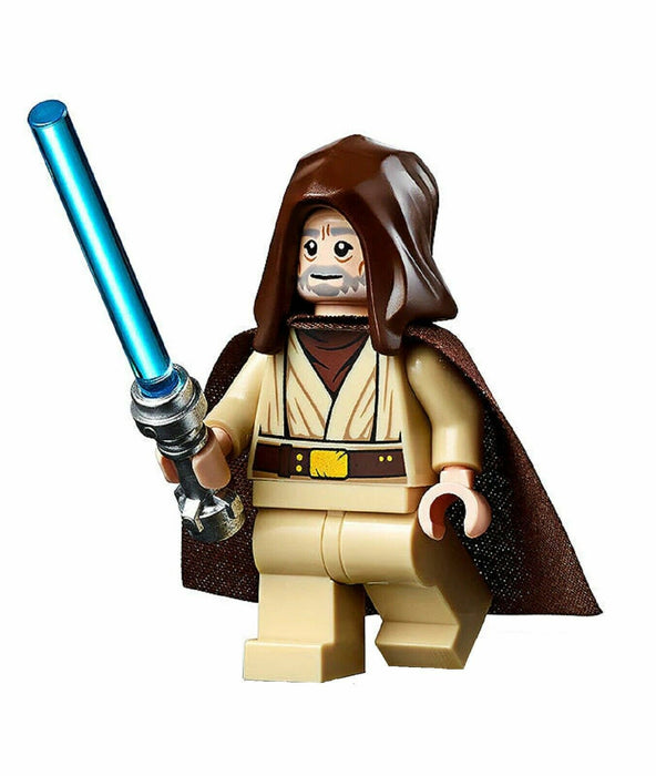 Lego Obi-Wan Kenobi 75246 Old, Standard Cape, Hood Basic Star Wars Minifigure