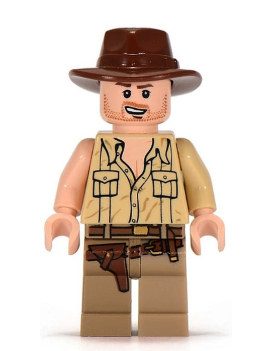 Lego Indiana Jones 7199 Open Shirt, Open-Mouth Grin Minifigure