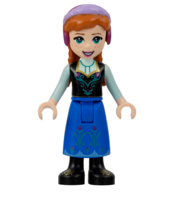 Lego Anna 43194 Blue Skirt, Black Boots & Black Top Disney Princess Minifigure