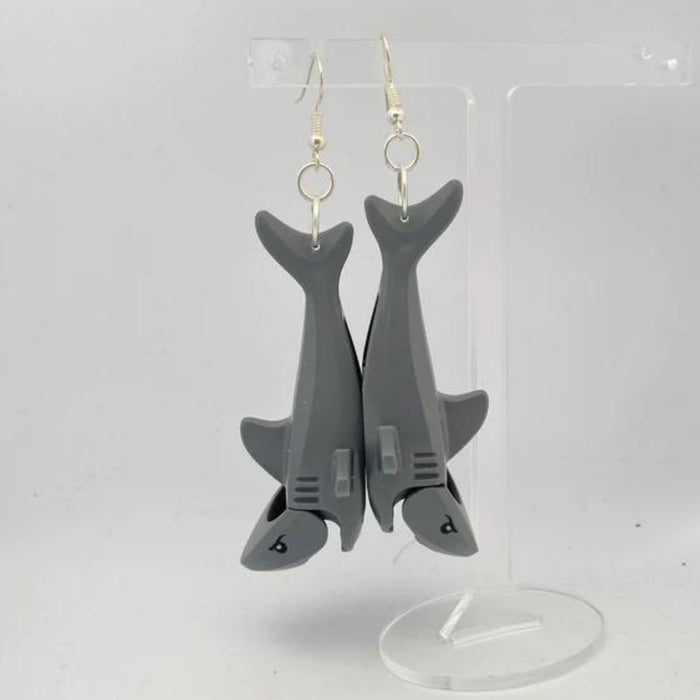 Brickohaulic Shark Drop Earrings Handmade with LEGO® Bricks Parts