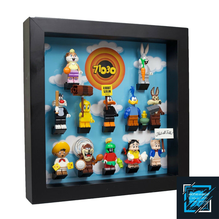 Brickohaulic Black Display Frame Case for Looney Tunes Minifigures 71030