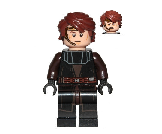 Lego Anakin Skywalker 75214 Black Legs, Headset Star Wars Minifigure