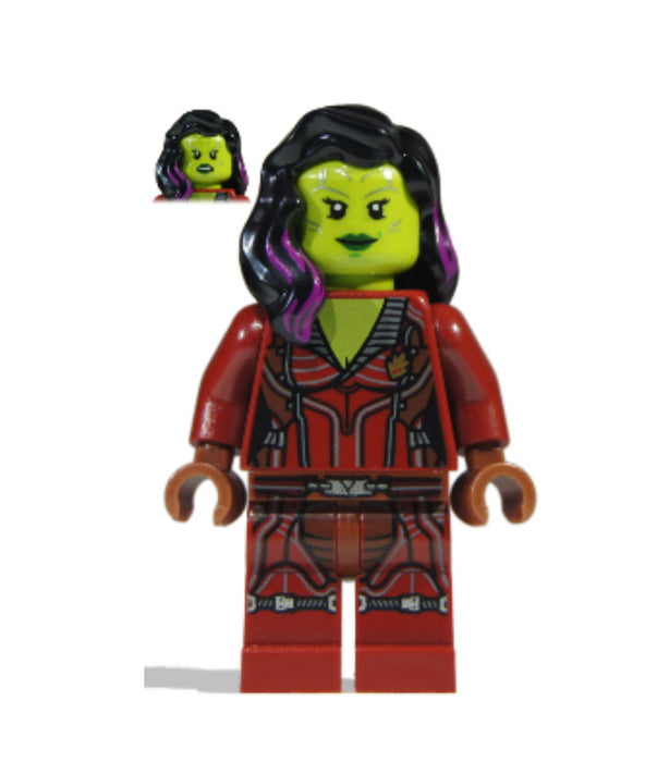 Lego Gamora 76021 Dark Red Suit Super Heroes Guardians of the Galaxy Minifigure