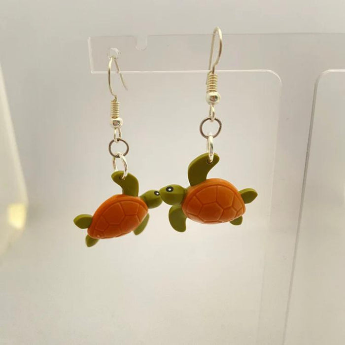 Brickohaulic Turtle Drop Earrings Handmade with LEGO® Bricks Parts