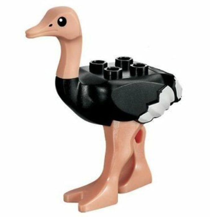 Lego Black Ostrich 7570 with White Tail and Wingtips Animal Minifigure