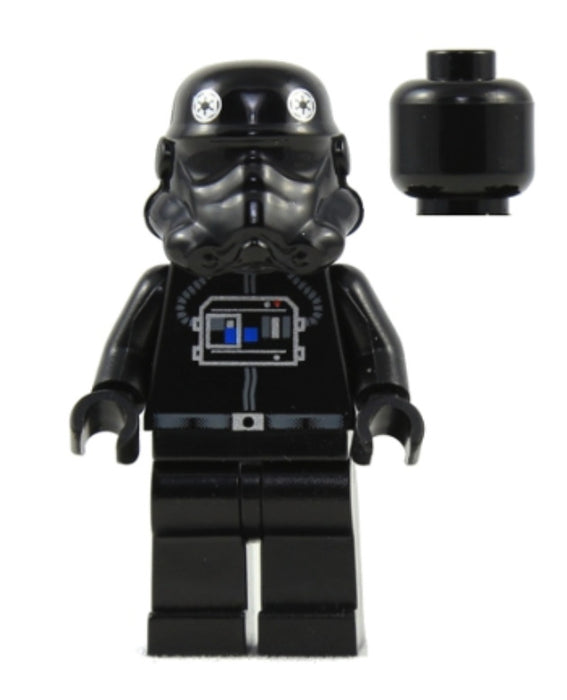Lego TIE Interceptor Pilot 7659 6206 Black Head Star Wars Minifigure