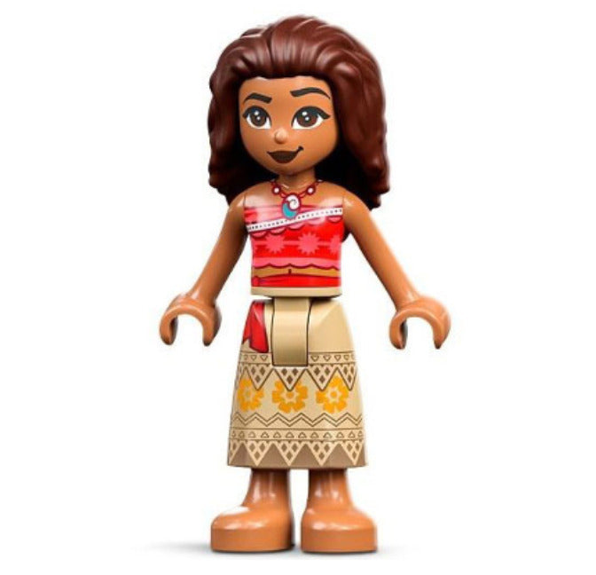 Lego Moana 43205 Mini Doll Printed Skirt Brown Hair Disney Princess Minifigure